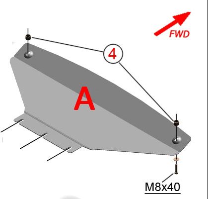 Защита Alfeco для радиатора Kia Mohave I рестайлинг 2016-2020. Артикул ALF.11.37
