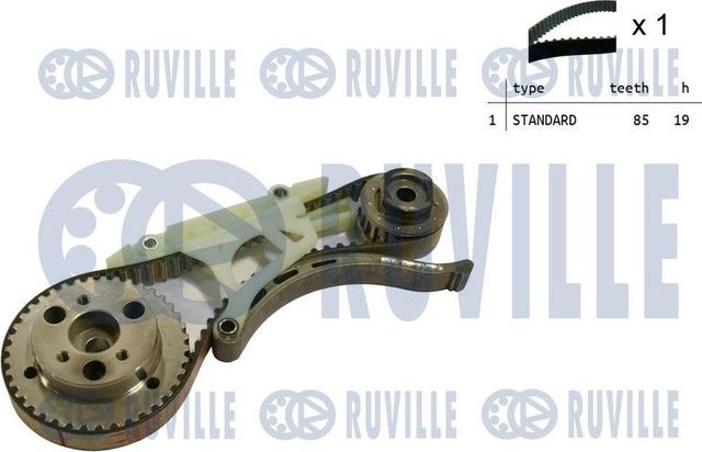 Ремень ГРМ с роликами (комплект) Ruville. Артикул 550390