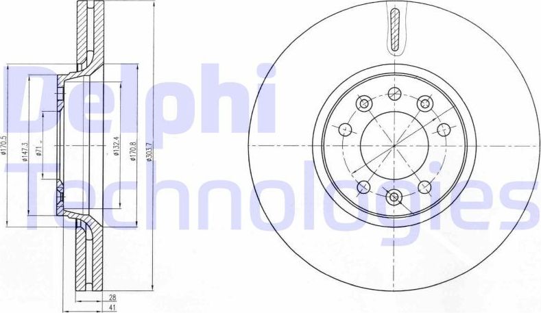 Тормозной диск Delphi. Артикул BG4083C