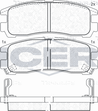 Тормозные колодки Icer задние для Buick Park Avenue II 1997-2005. Артикул 141192
