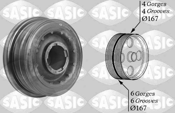 Шкив коленвала Sasic. Артикул 2156034