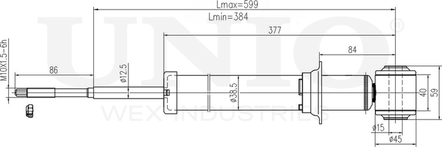 Амортизатор подвески (Unio). Артикул SAB-10452