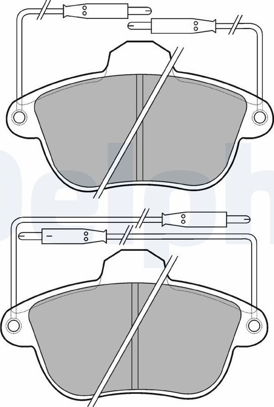 Тормозные колодки Delphi (Low-Metallic). Артикул LP741