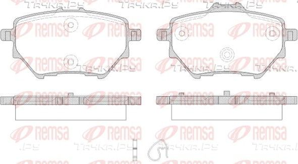 Тормозные колодки Remsa задние для Opel Combo E 2018-2026. Артикул 1562.00