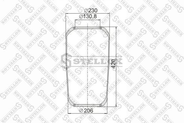 Пневмоподушка (пневморессора) Stellox. Артикул 90-08840-SX