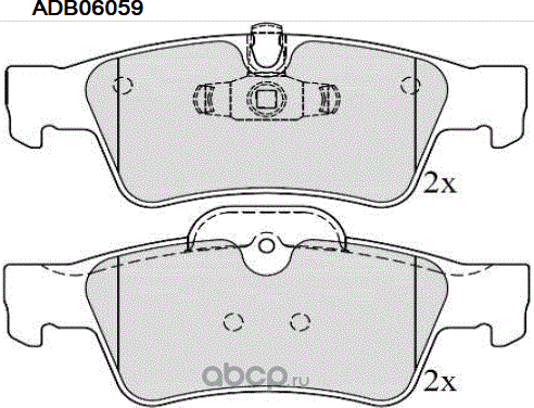 Колодки тормозные дисковые (Allied Nippon). Артикул ADB06059
