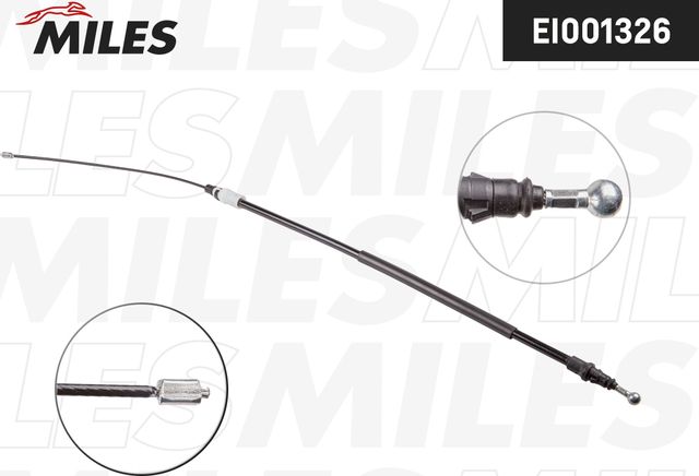 Трос ручника (тросик ручного тормоза) Miles задний левый для Peugeot 607 I 2004-2011. Артикул EI001326