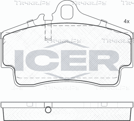 Тормозные колодки Icer. Артикул 181619