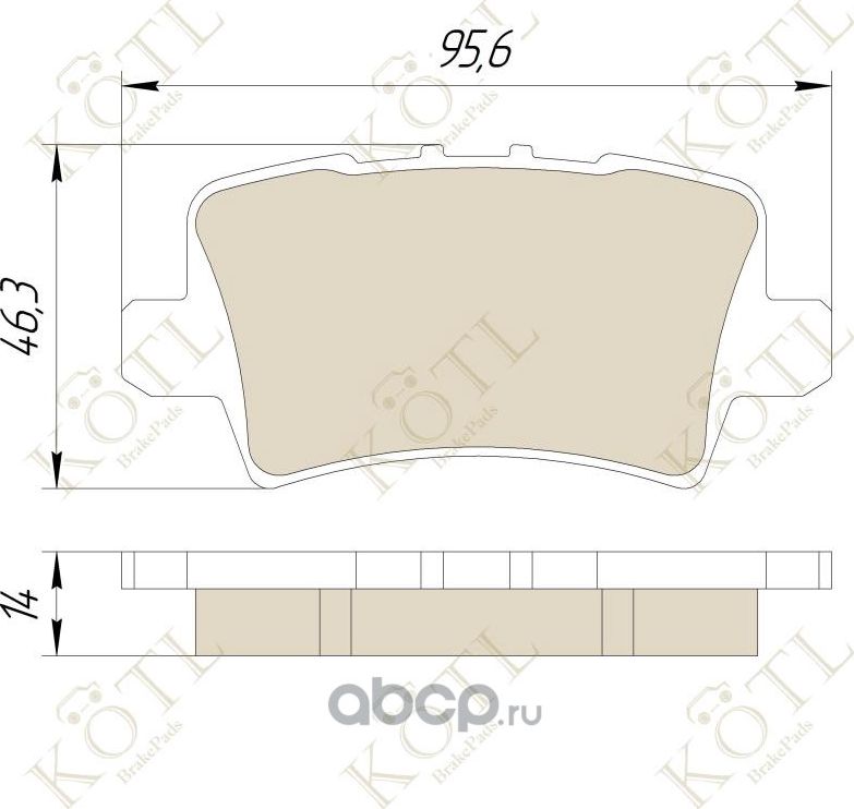 Колодки тормозные дисковые задние к-т HONDA CIVIC VIII Hatchback 06- (Kotl) Kotl. Артикул 3408kt