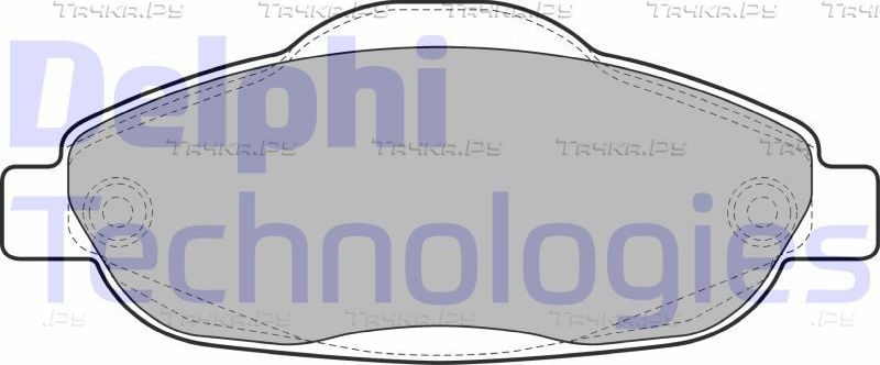 Тормозные колодки Delphi (Low-Metallic). Артикул LP2070