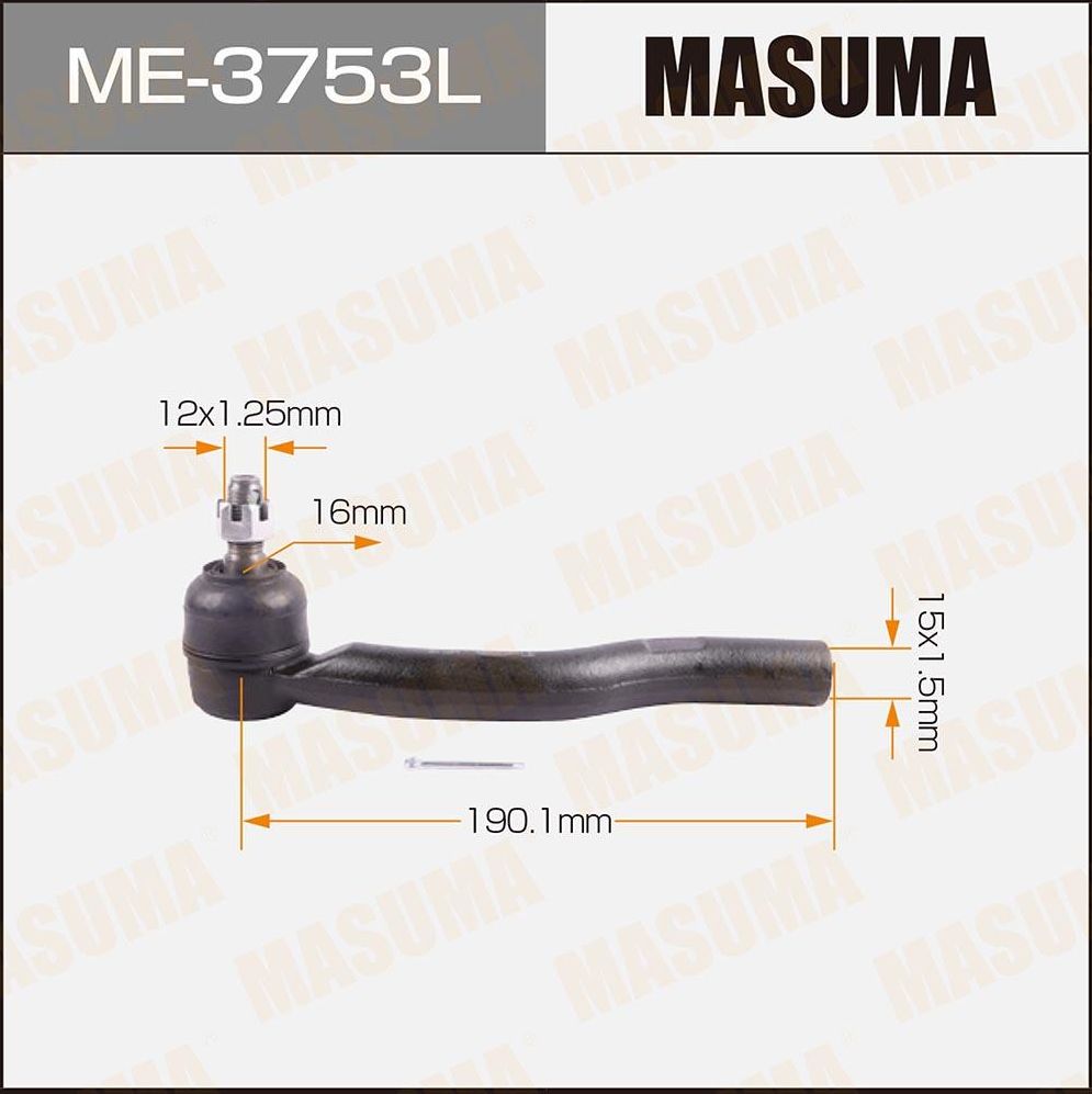 Наконечник рулевой тяги Masuma. Артикул ME-3753L