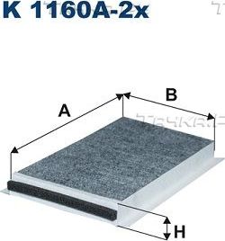Салонный фильтр Filtron для BMW 6 II (E63/E64) 2003-2010. Артикул K 1160A-2x