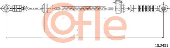 Трос переключения передач КПП Cofle. Артикул 92.10.2451