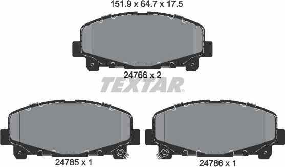 Тормозные колодки Textar Q+. Артикул 2476601