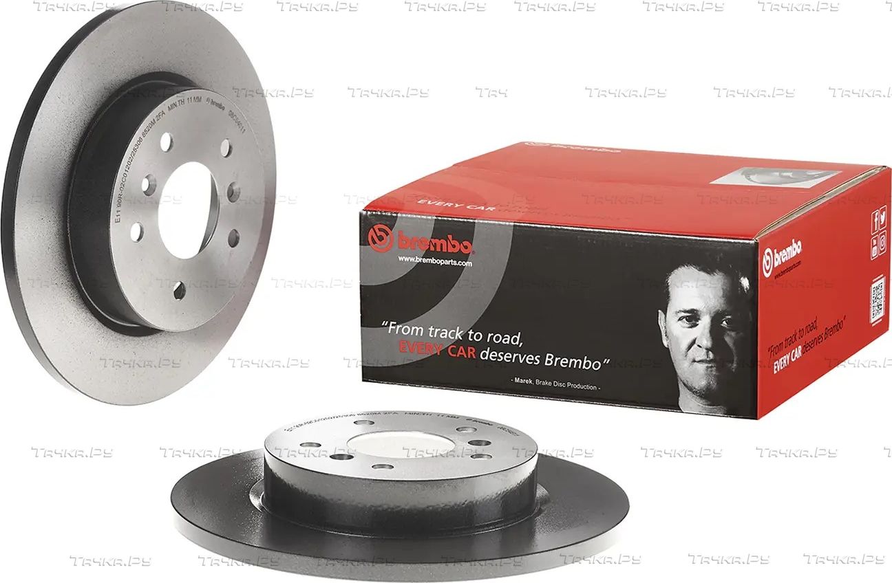 Тормозной диск Brembo PRIME LINE - UV Coated задний для Renault Kadjar I 2015-2026. Артикул 08.C546.11