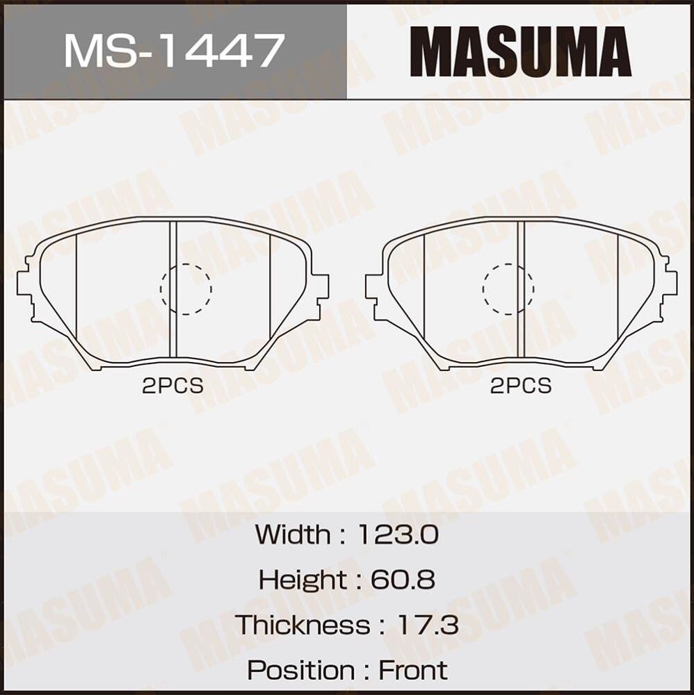 Тормозные колодки Masuma. Артикул MS-1447