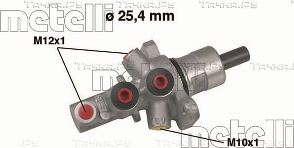 Тормозной цилиндр главный Metelli (алюминий) для BMW X5 I (E53) 2000-2001. Артикул 05-0517