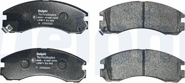 Тормозные колодки Delphi (Low-Metallic). Артикул LP871
