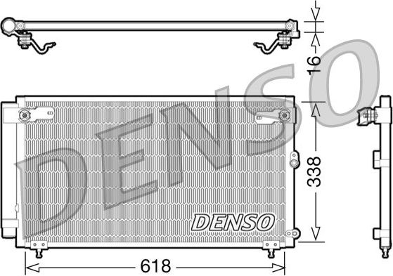 Радиатор кондиционера (конденсатор) Denso. Артикул DCN51006