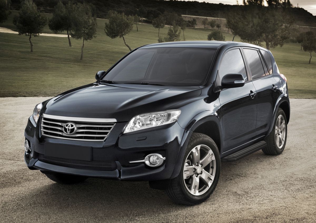 Пороги алюминиевые Rival Premium-Black для Toyota Rav4 XA30 (Long) 2010-2013. Артикул A173ALB.5702.1