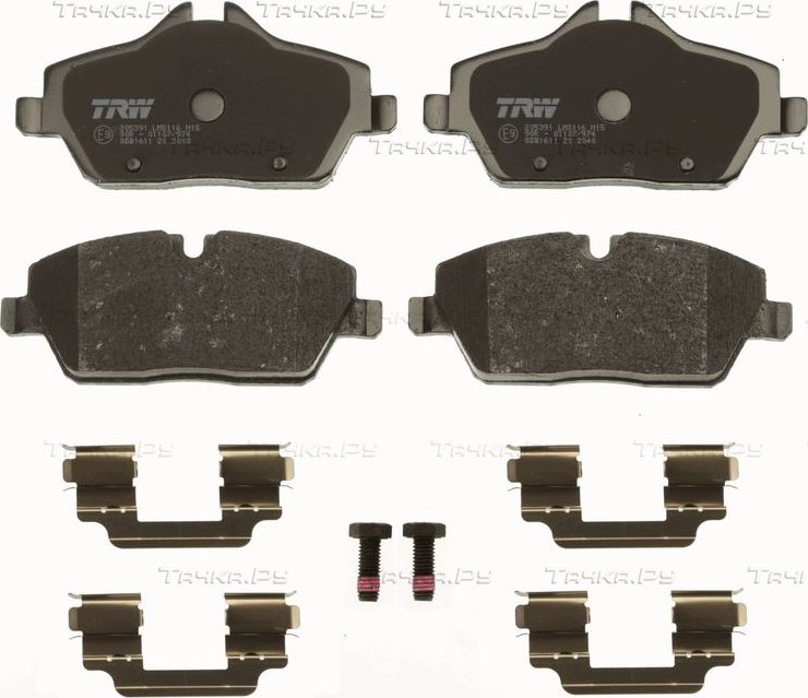 Тормозные колодки TRW COTEC передние для BMW 1 I (E81/E82/E87/E88) 2004-2012. Артикул GDB1611