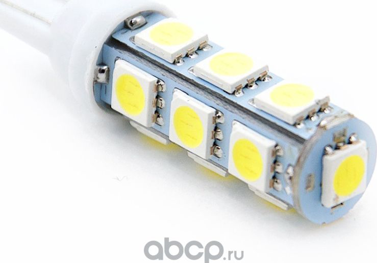 ЛАМПА ГАБАРИТ. 12V 5W 13 SMD-СВЕТОДИОДБЕЛАЯ БЕЗ (Маяк). Артикул 12T10W13SMD
