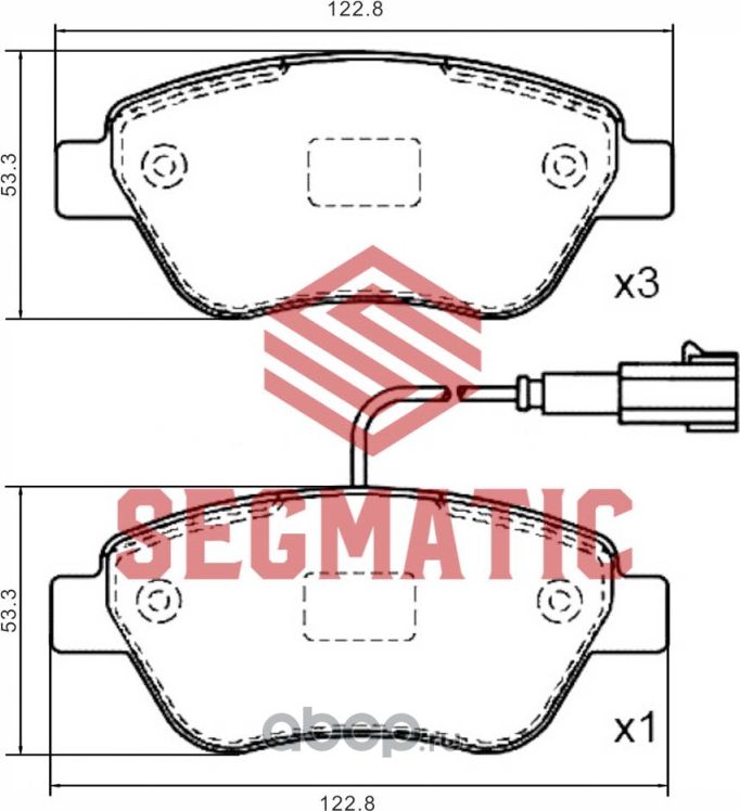 Колодка торм диск пер Opel Corsa 1.2 2006- Fiat Doblo 1.4 2005- Opel Corsa 1.4 2 (Segmatic). Артикул SGBP2639