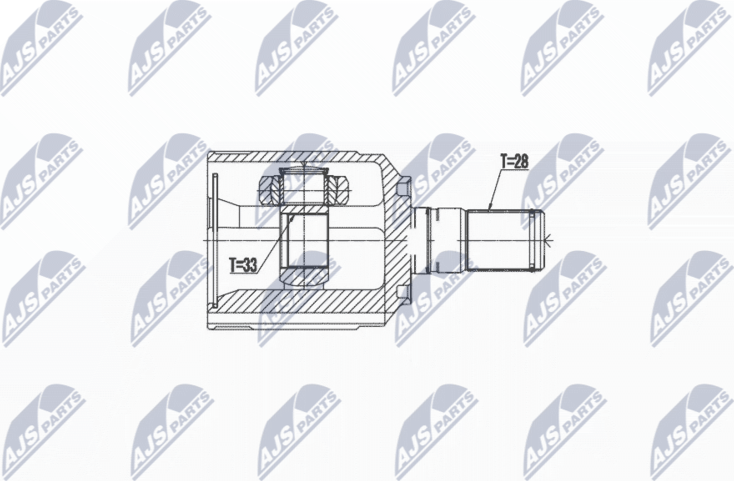 Шрус внутренний (граната) NTY. Артикул NPW-HY-538