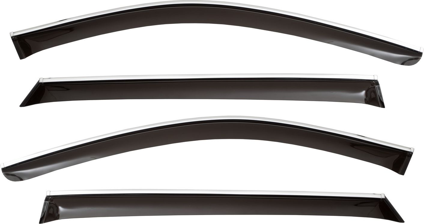 Дефлекторы Chromex для окон (c хром. молдингом) для Hyundai Palisade I 2018-2026 кроссовер. Артикул CHROMEX.63045