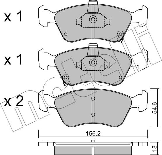 Тормозные колодки Metelli. Артикул 22-0287-0