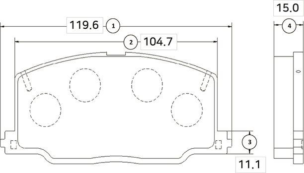 Тормозные колодки CTR. Артикул GK1035