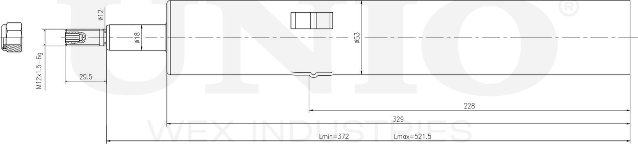 Амортизатор подвески (Unio). Артикул SAB-10744