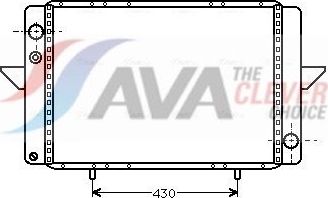 Радиатор охлаждения двигателя AVA. Артикул RT2107