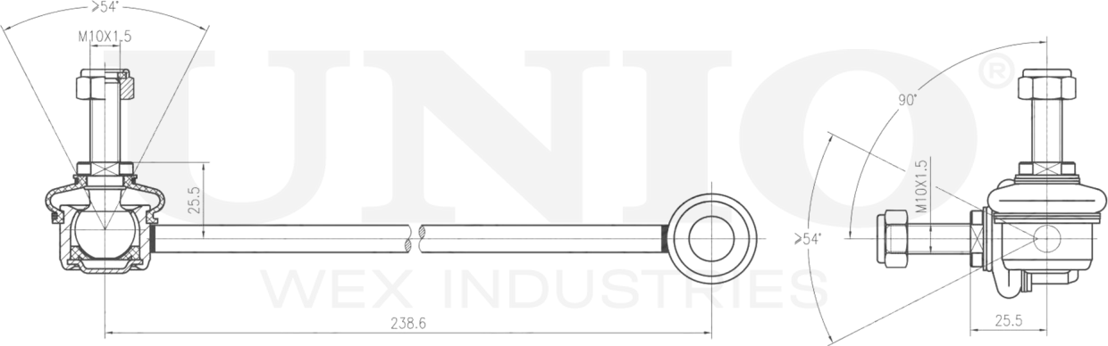 Тяга/стойка стабилизатора (Unio). Артикул SSP-50136