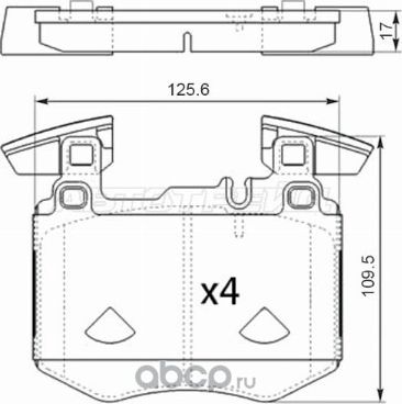 Колодки тормозные перед MERCEDES GLC X253C253 15- (SAT). Артикул ST280243