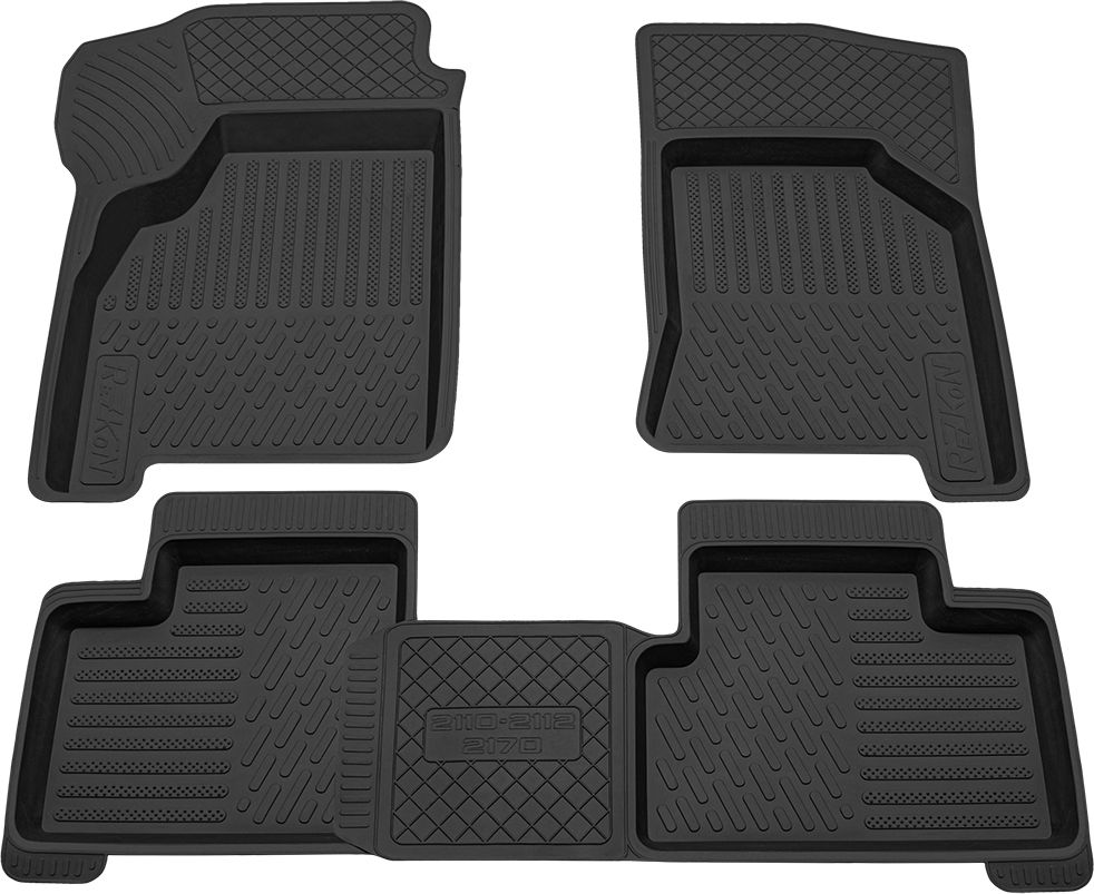 Коврики Rezkon резиновые (Premium) для салона Lada ВАЗ 2111 «Богдан» 1999-2009. Артикул 1039050200