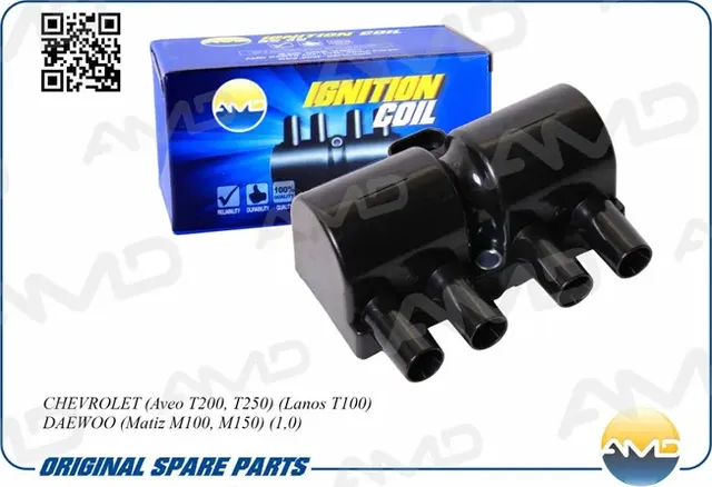 Катушка зажигания Nexia Е3 /Cruze 1.6 Lacetti 1.8 /Aveo 1.4 /Matiz Spark 1.0 (AMD) AMD. Артикул AMDEL414