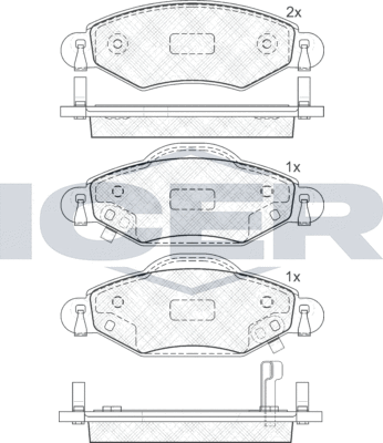 Тормозные колодки Icer передние для Toyota Platz 2001-2005. Артикул 181587