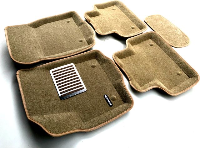 Коврики текстильные Euromat 3D Lux для салона Jaguar E-Pace 2018-2026 Бежевые. Артикул EM3D-002757T