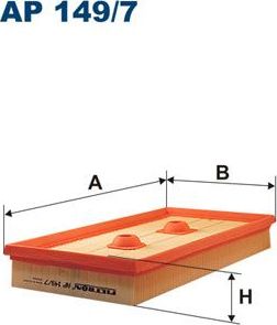 Воздушный фильтр Filtron для Audi A3 II (8P) 2003-2007. Артикул AP 149/7