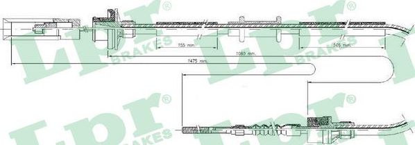 Трос сцепления LPR для Fiat Marea 1996-2002. Артикул C0046C