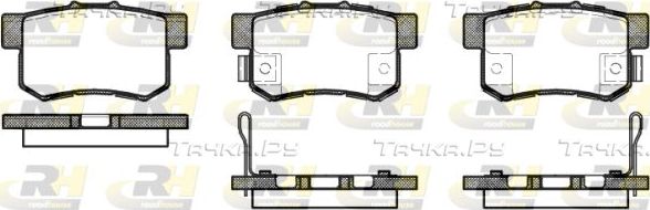 Тормозные колодки RoadHouse задние для Honda Shuttle I 1997-2002. Артикул 2325.52