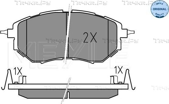 Тормозные колодки Meyle Original передние для Subaru Outback III 2003-2009. Артикул 025 242 2218/W