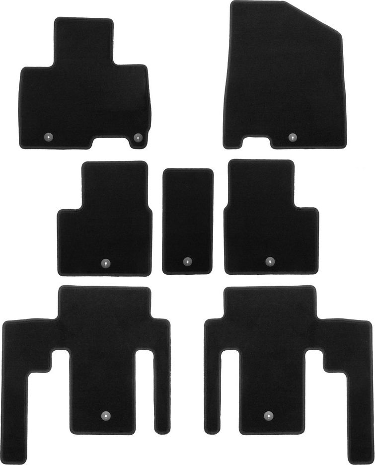 Коврики Klever Econom (7 шт.) для салона Kia Carnival IV Premium 2021-2026. Артикул KLEVER0102506901200k