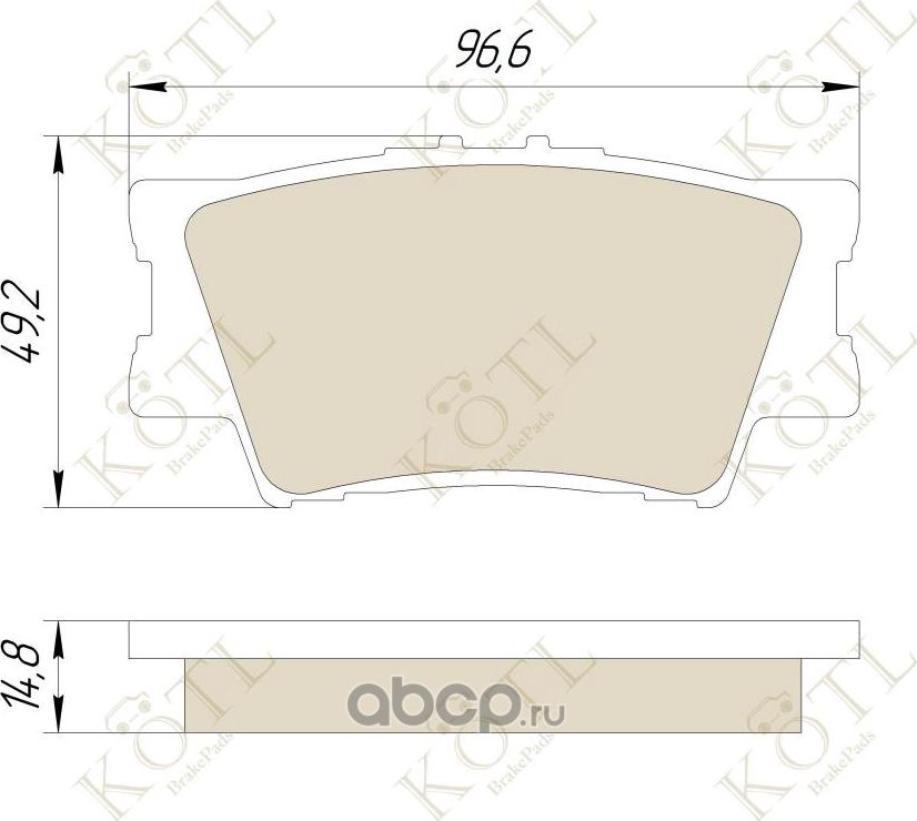 Колодки тормозные дисковые задние к-т TOYOTA RAV 4 06>/CAMRY 2.4/3.5 06> (Kotl) Kotl. Артикул 3426kt