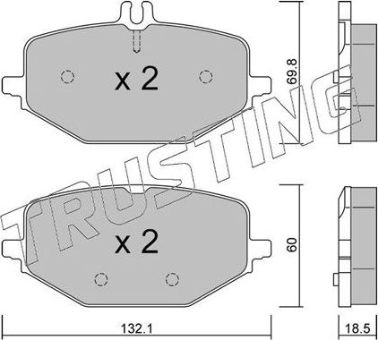 Тормозные колодки Trusting. Артикул 1274.0