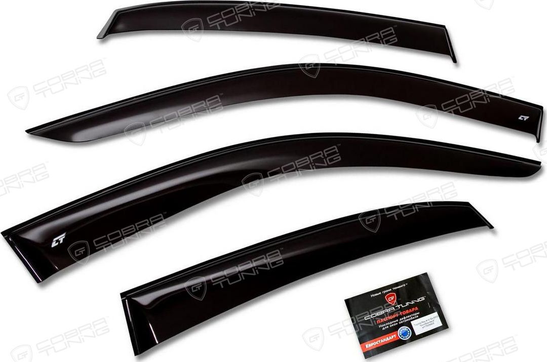 Дефлекторы Cobra Tuning широкие для окон Hyundai Terracan 2001-2007. Артикул HE23801