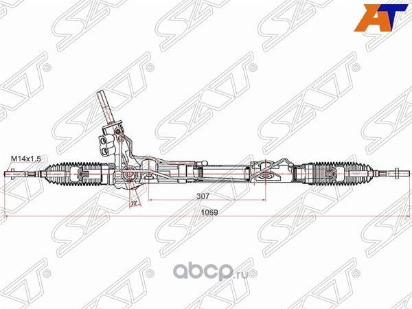 РЕЙКА РУЛЕВАЯ NISSAN TERRANO 14-RENAULT DUSTER 10 (SAT). Артикул ST490012993R