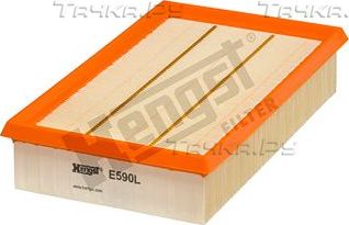 Воздушный фильтр Hengst для Volvo C30 I 2006-2007. Артикул E590L