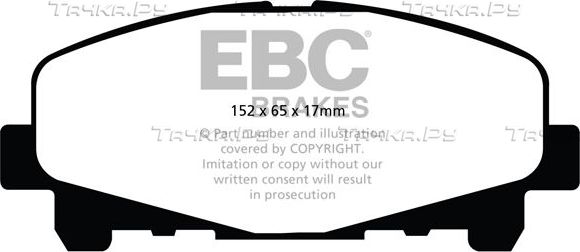 Тормозные колодки EBC Brakes. Артикул DP41999R